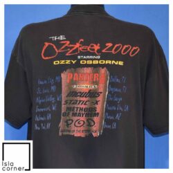 Vintage Y2K Ozzfest 2000 Rock Festival T Shirt Back
