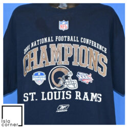 Vintage Y2K St Louis Rams National Conference Champs 2001 T Shirt