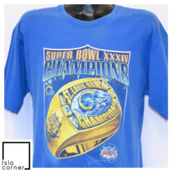 Vintage Y2K St Louis Rams Super Bowl XXXIV Champs 2000 T Shirt