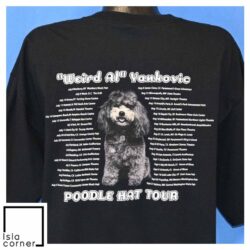 Vintage Y2K Weird Al Yankovic Poodle Hat Album Tour T Shirt Back