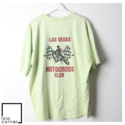 Vintage Y2k Las Vegas Motocross Club Flagger Shirt Back